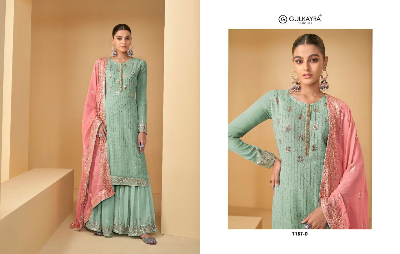Gulkayra Jhilmil Heavy Festive Wear Wholesale Georgette Salwar Suits Catalog